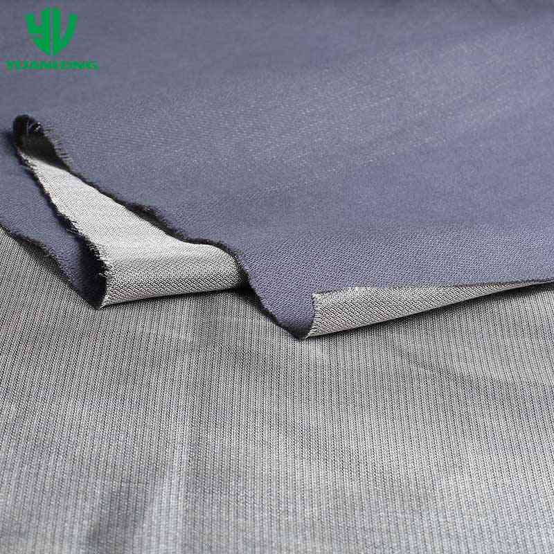 Double-faced Silver Fiber & Cotton Twill Woven Fabric