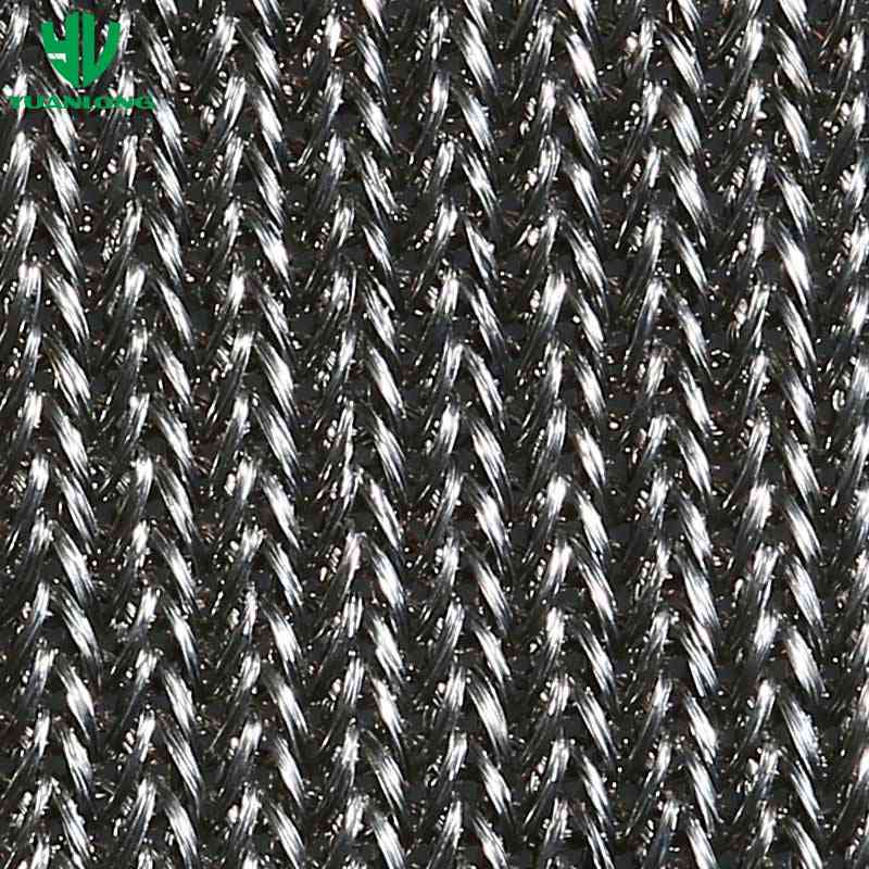 100% Silver Fiber Knitted Fabric, Silver Fiber RF Shielding Fabric