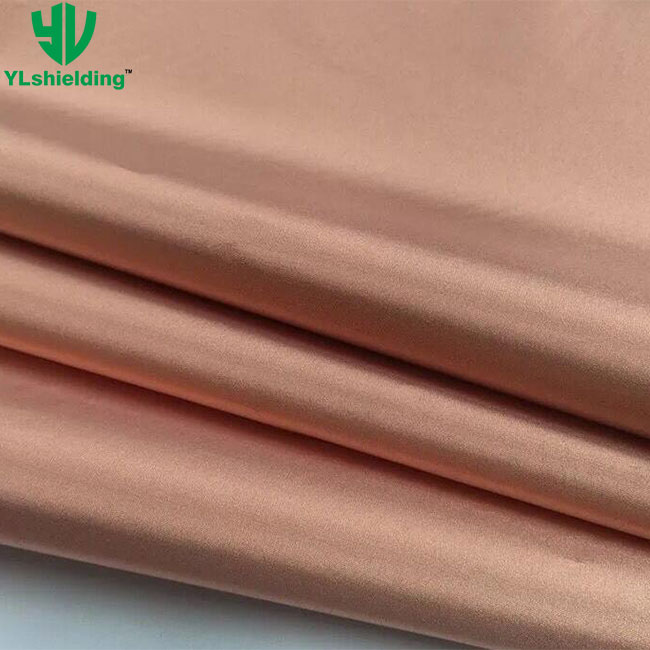 Pure Copper Plated Plain Woven Polyester Taffeta Conductive Fabric